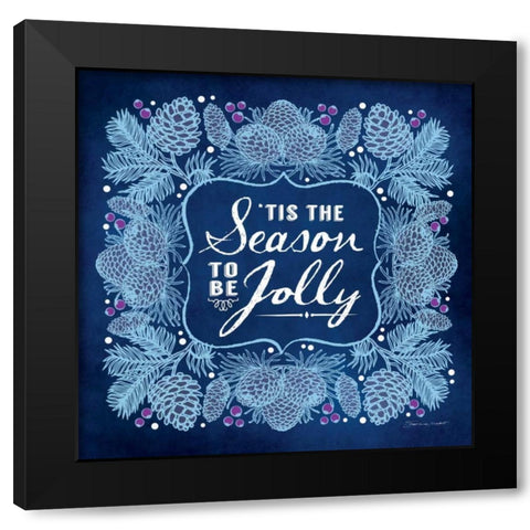 Season Blue Black Modern Wood Framed Art Print by Marrott, Stephanie