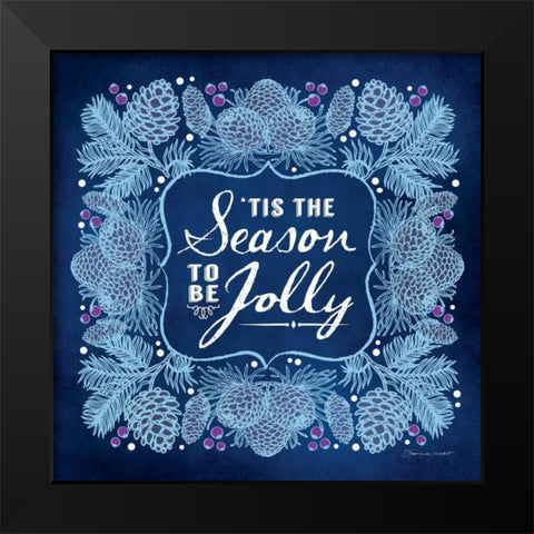 Season Blue Black Modern Wood Framed Art Print by Marrott, Stephanie