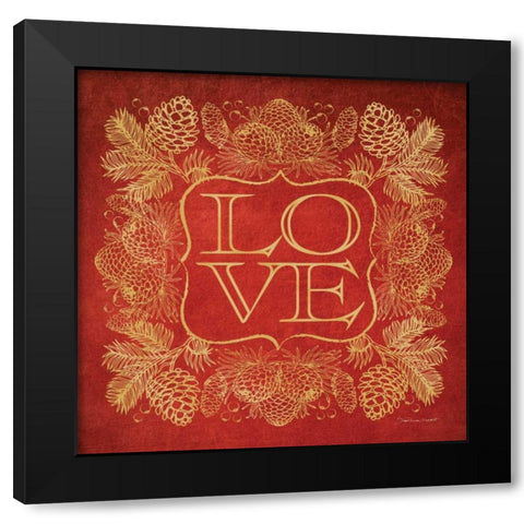 Love Black Modern Wood Framed Art Print with Double Matting by Marrott, Stephanie