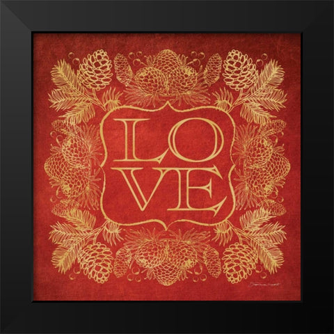 Love Black Modern Wood Framed Art Print by Marrott, Stephanie