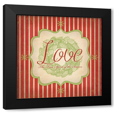 Love Black Modern Wood Framed Art Print by Marrott, Stephanie
