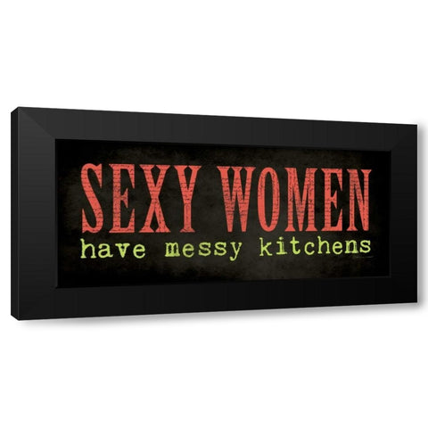 Sexy Women Black Modern Wood Framed Art Print by Marrott, Stephanie