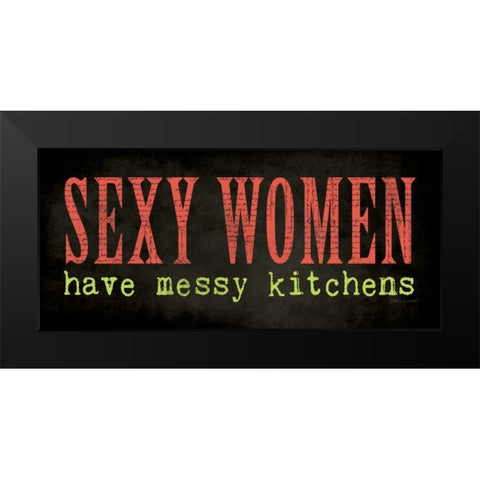 Sexy Women Black Modern Wood Framed Art Print by Marrott, Stephanie