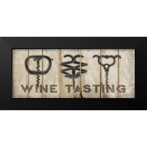 Wine Tasting Black Modern Wood Framed Art Print by Marrott, Stephanie