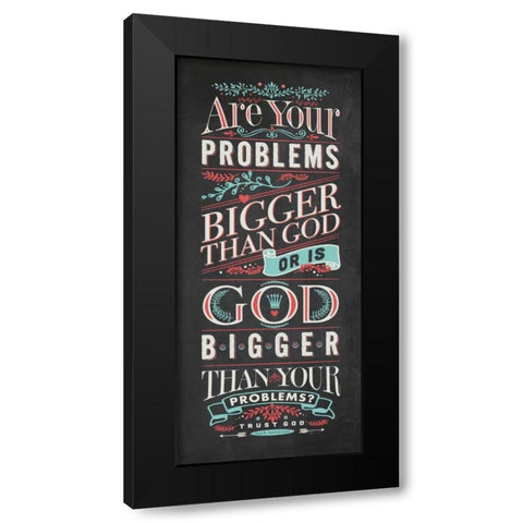 Your Problems Black Modern Wood Framed Art Print with Double Matting by Marrott, Stephanie