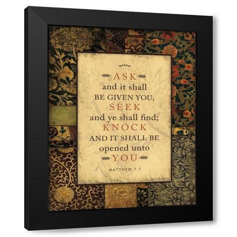 Knock Black Modern Wood Framed Art Print with Double Matting by Marrott, Stephanie