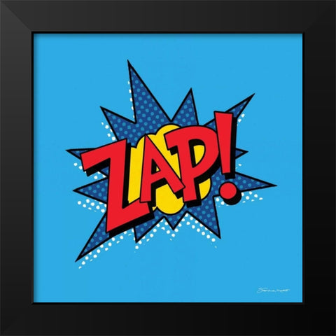 ZAP! Black Modern Wood Framed Art Print by Marrott, Stephanie