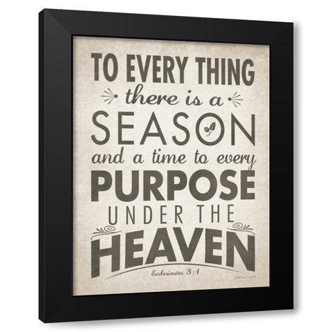 A Season Black Modern Wood Framed Art Print with Double Matting by Marrott, Stephanie