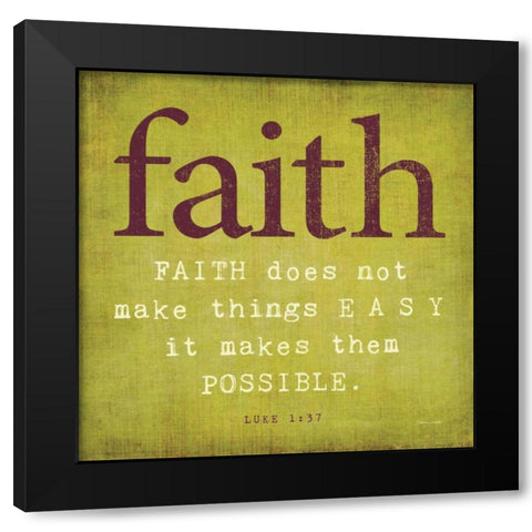 Faith Black Modern Wood Framed Art Print with Double Matting by Marrott, Stephanie