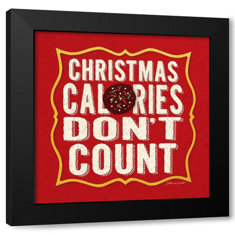 Christmas Calories Black Modern Wood Framed Art Print with Double Matting by Marrott, Stephanie