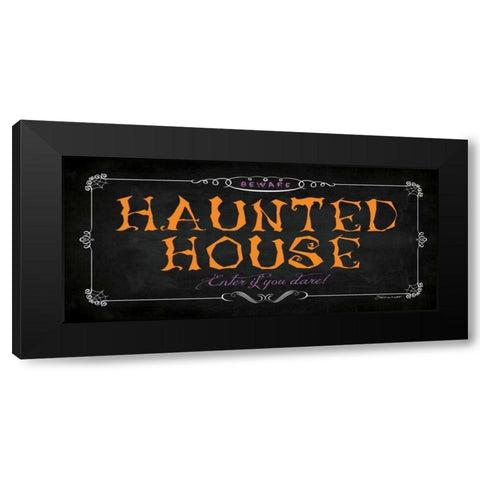 Haunted House Black Modern Wood Framed Art Print with Double Matting by Marrott, Stephanie