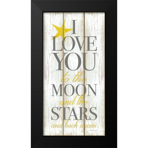 The Moon Black Modern Wood Framed Art Print by Marrott, Stephanie