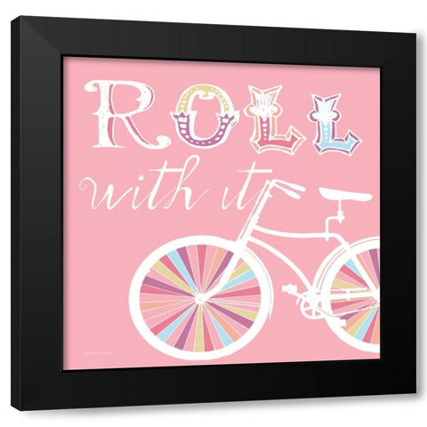 Roll With It Black Modern Wood Framed Art Print with Double Matting by Marrott, Stephanie