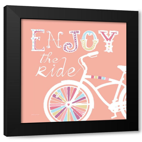 Enjoy The Ride Black Modern Wood Framed Art Print with Double Matting by Marrott, Stephanie