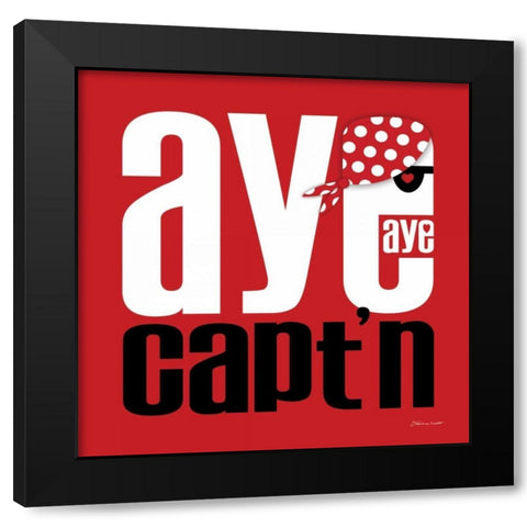 Aye Aye Black Modern Wood Framed Art Print with Double Matting by Marrott, Stephanie