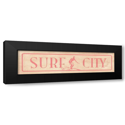 Surf City Black Modern Wood Framed Art Print by Marrott, Stephanie