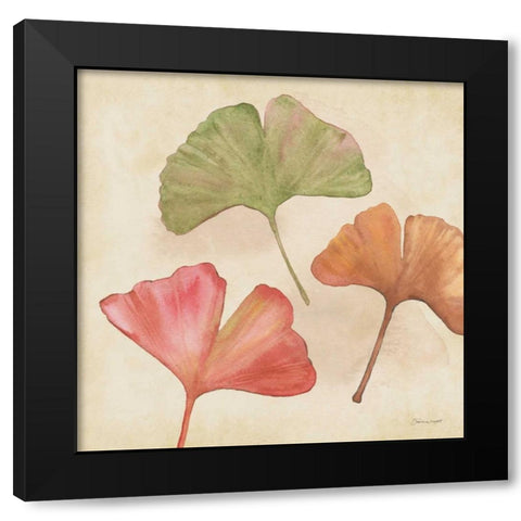 Ginkgos In Fall Black Modern Wood Framed Art Print with Double Matting by Marrott, Stephanie
