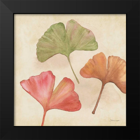 Ginkgos In Fall Black Modern Wood Framed Art Print by Marrott, Stephanie