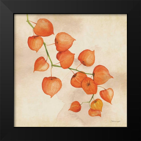 Lanterns In Fall Black Modern Wood Framed Art Print by Marrott, Stephanie