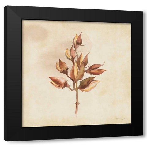 Seeds In Fall Black Modern Wood Framed Art Print by Marrott, Stephanie