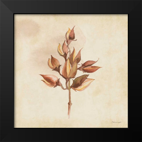 Seeds In Fall Black Modern Wood Framed Art Print by Marrott, Stephanie