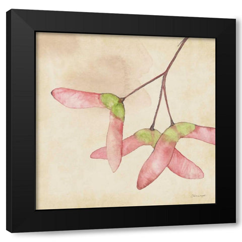 Maple Seeds In Fall Black Modern Wood Framed Art Print by Marrott, Stephanie