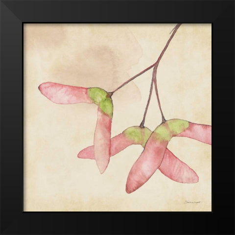 Maple Seeds In Fall Black Modern Wood Framed Art Print by Marrott, Stephanie