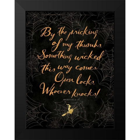 Something Wicked Black Modern Wood Framed Art Print by Marrott, Stephanie