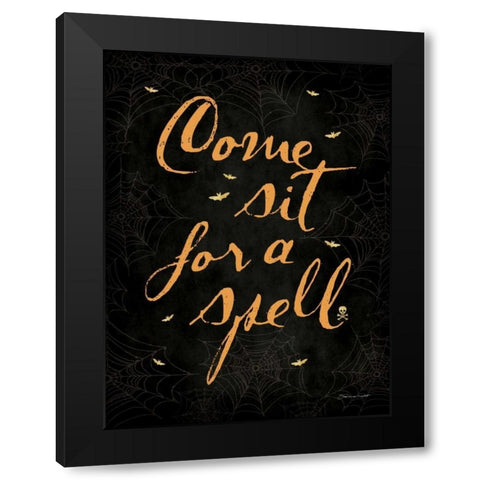 For A Spell Black Modern Wood Framed Art Print with Double Matting by Marrott, Stephanie