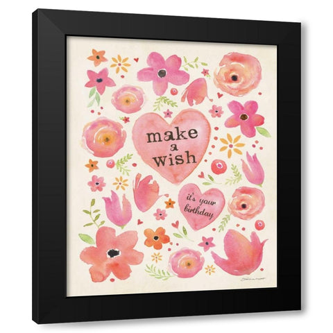 A Wish Black Modern Wood Framed Art Print with Double Matting by Marrott, Stephanie