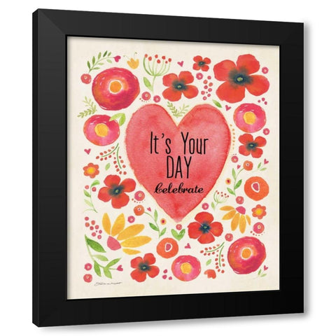 Your Day Black Modern Wood Framed Art Print by Marrott, Stephanie