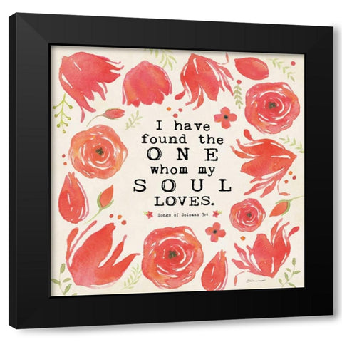 My Soul Black Modern Wood Framed Art Print by Marrott, Stephanie