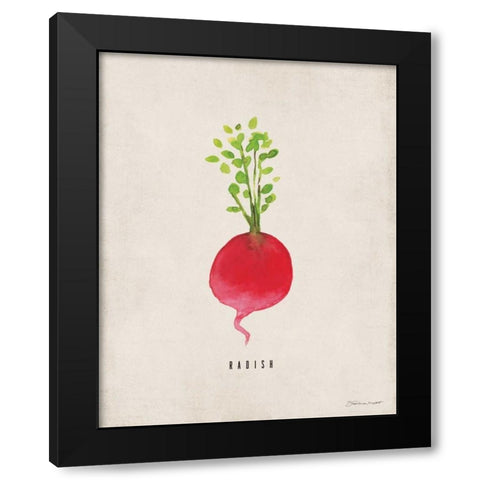Radish Black Modern Wood Framed Art Print by Marrott, Stephanie