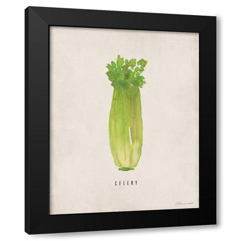 Celery Black Modern Wood Framed Art Print by Marrott, Stephanie