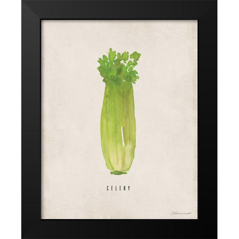Celery Black Modern Wood Framed Art Print by Marrott, Stephanie