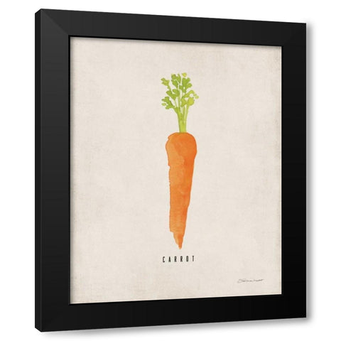 Carrot Black Modern Wood Framed Art Print with Double Matting by Marrott, Stephanie