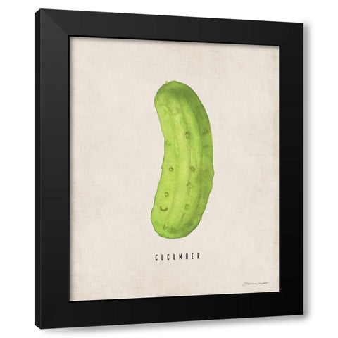 Cucumber Black Modern Wood Framed Art Print by Marrott, Stephanie