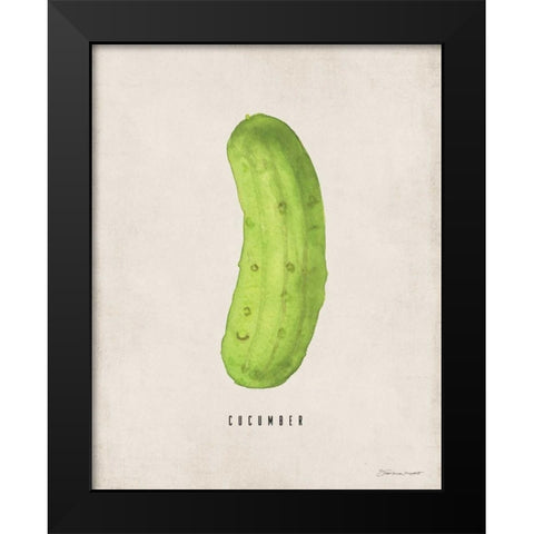 Cucumber Black Modern Wood Framed Art Print by Marrott, Stephanie