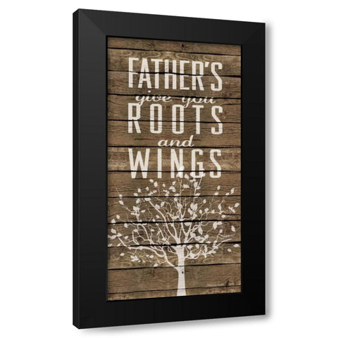 Roots and Wings Black Modern Wood Framed Art Print by Marrott, Stephanie