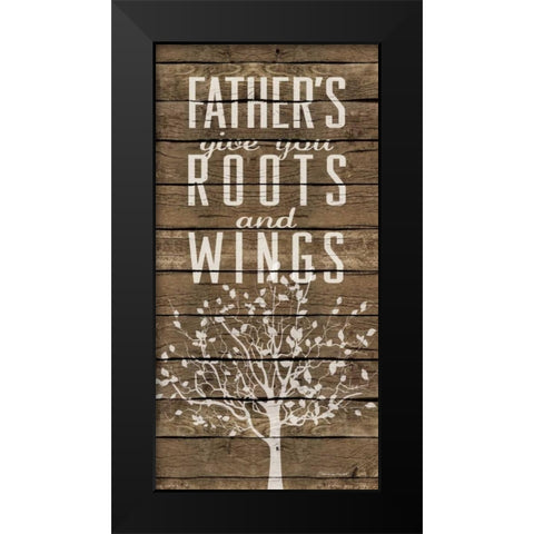 Roots and Wings Black Modern Wood Framed Art Print by Marrott, Stephanie