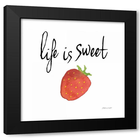 Sweet Black Modern Wood Framed Art Print by Marrott, Stephanie