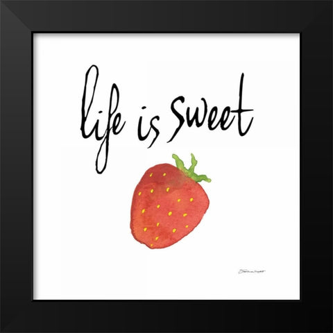 Sweet Black Modern Wood Framed Art Print by Marrott, Stephanie