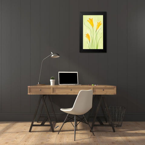 Buttercups Black Modern Wood Framed Art Print by Marrott, Stephanie