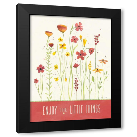 Enjoy Garden Black Modern Wood Framed Art Print with Double Matting by Marrott, Stephanie