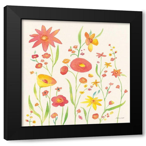 Sunshine Garden II Black Modern Wood Framed Art Print by Marrott, Stephanie