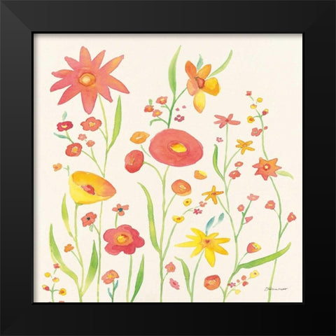 Sunshine Garden II Black Modern Wood Framed Art Print by Marrott, Stephanie