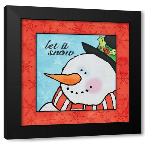 Let it Snow I Black Modern Wood Framed Art Print by Marrott, Stephanie