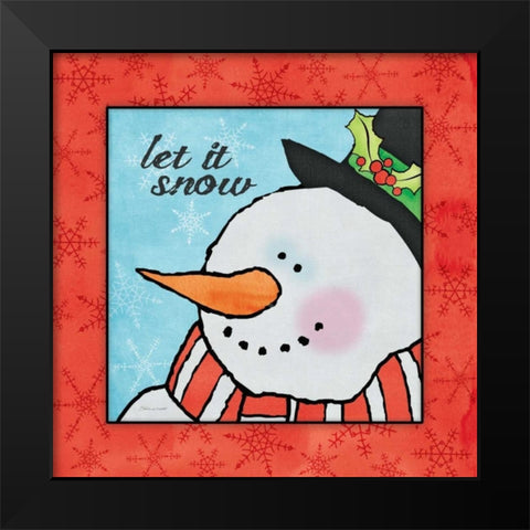 Let it Snow I Black Modern Wood Framed Art Print by Marrott, Stephanie