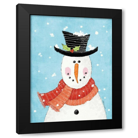 Snowman IV Black Modern Wood Framed Art Print by Marrott, Stephanie