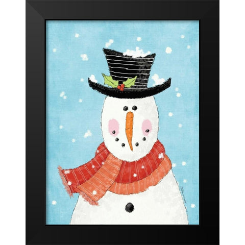 Snowman IV Black Modern Wood Framed Art Print by Marrott, Stephanie
